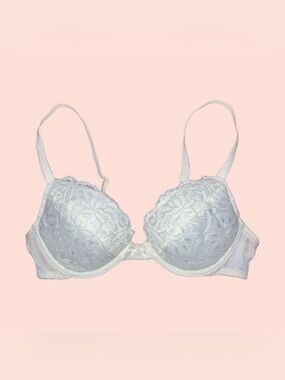 Vintage White Lace Push-Up Bra
